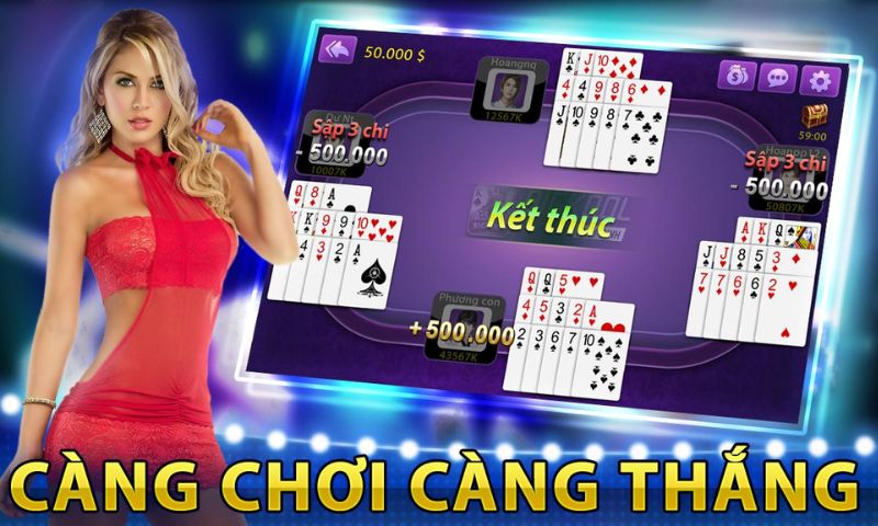 Chơi game bài bằng cách xếp 3 phé bắn trên bàn cược